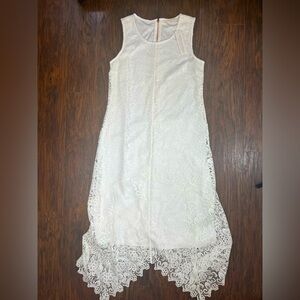 NWT Soft Surroundings White Lace Madelynn Maxi Dress Sz 6 Quiet Luxury Beach